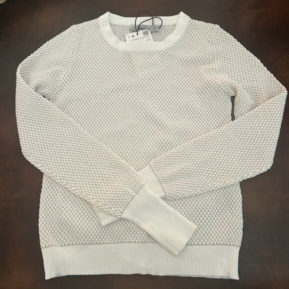 NWT Zara Cream Cropped Sweater With an Open Weave - Picture 10 of 10
